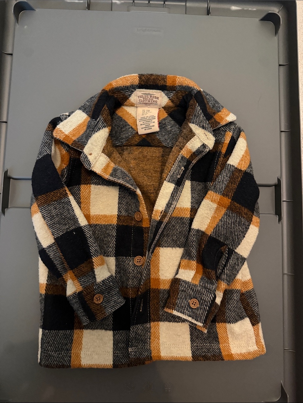 Kids Plaid Shacket Jacket - Black, Cream & Brown